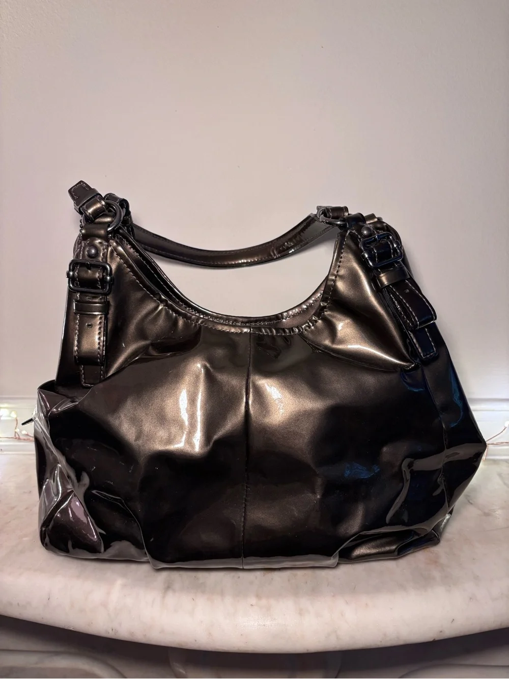 Coach 2000s Madison Maggie Patent Leather Hobo